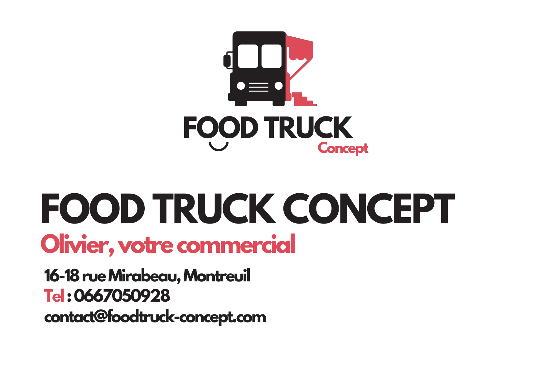 Food truck équipé avec matériel CHR inox
